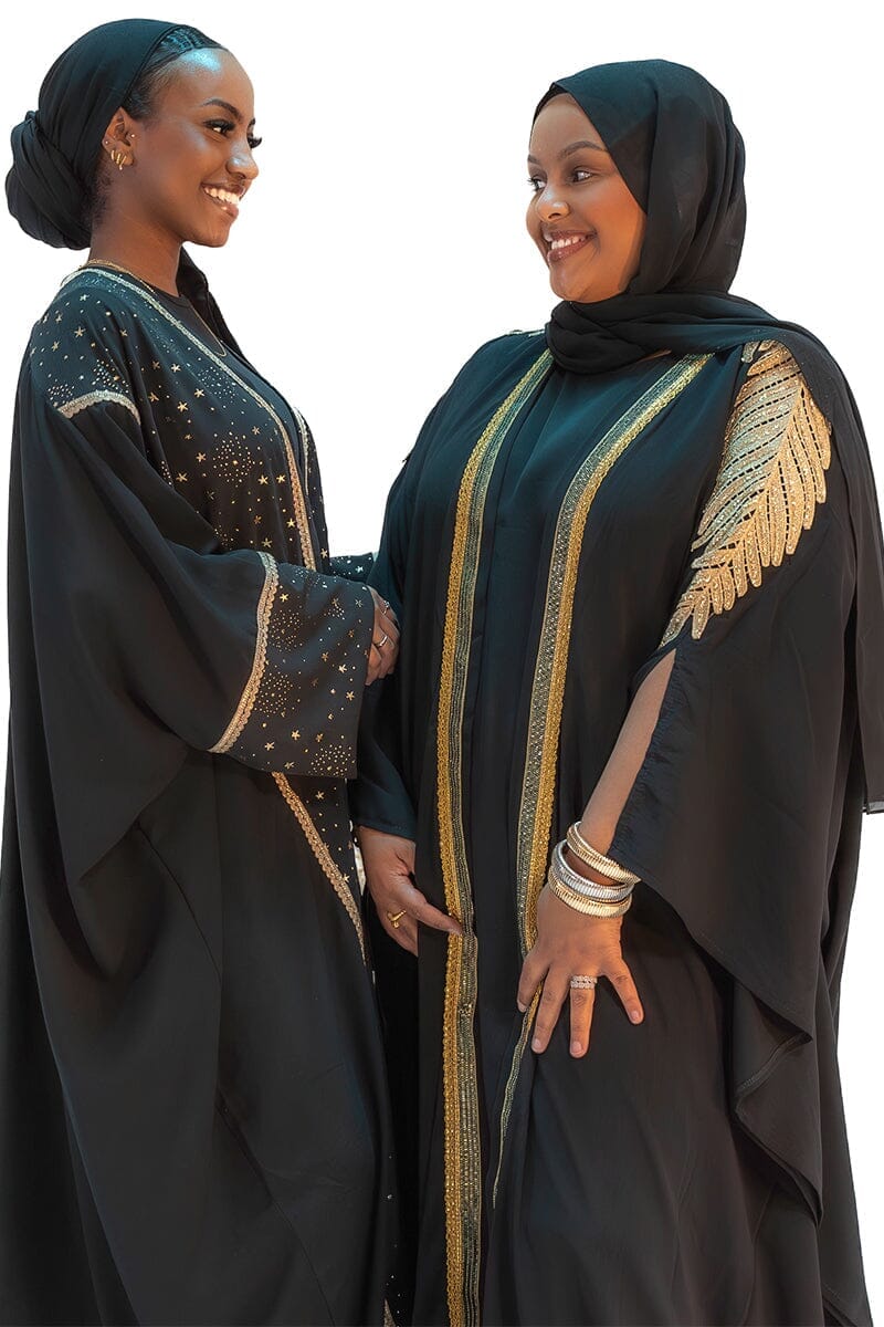 Sapphire Stardust Cape Chiffon Abaya