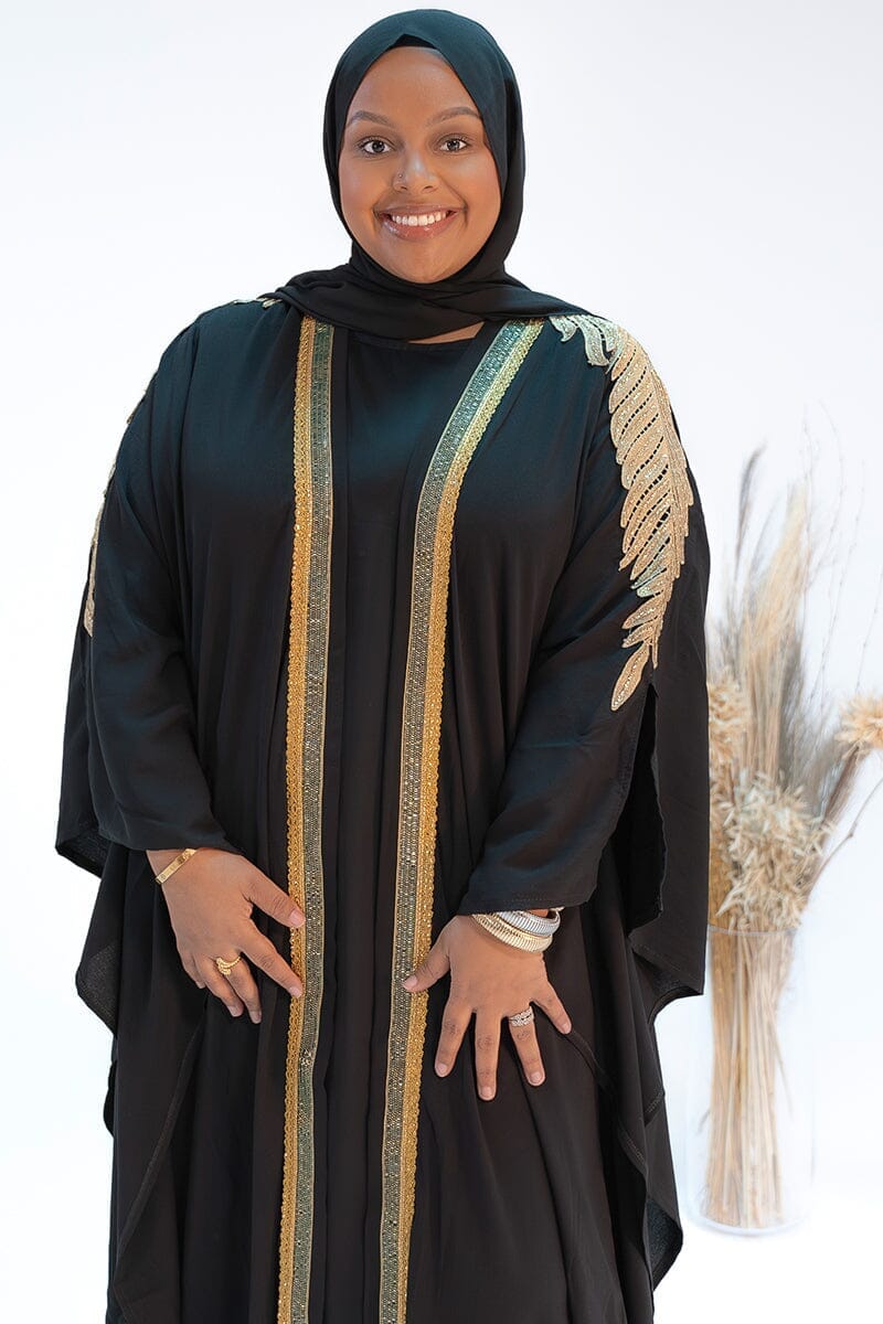 Sapphire Stardust Cape Chiffon Abaya