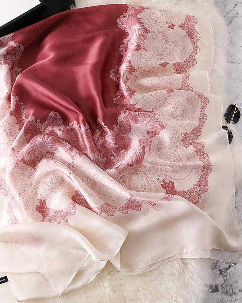 Efrine Satin Printed Scarf - Covered Bliss