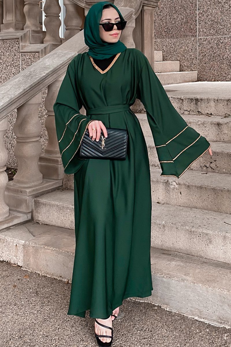 Emerald Queen Abaya - Green - Covered Bliss