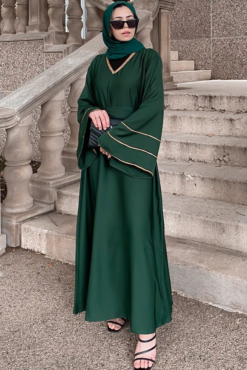 Emerald Queen Abaya - Green - Covered Bliss