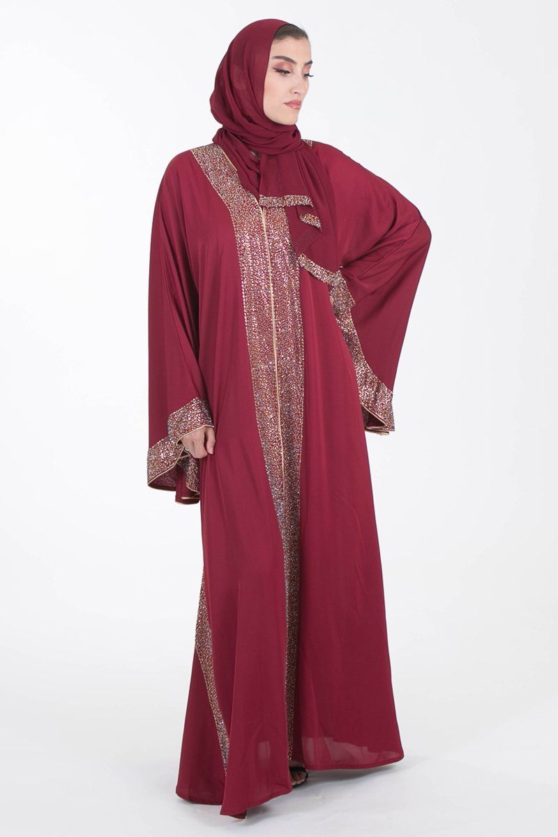 Summer Abaya /Maroon - Covered Bliss