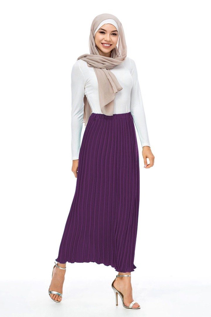 Alef Pleated Skirt Purple - Covered Bliss