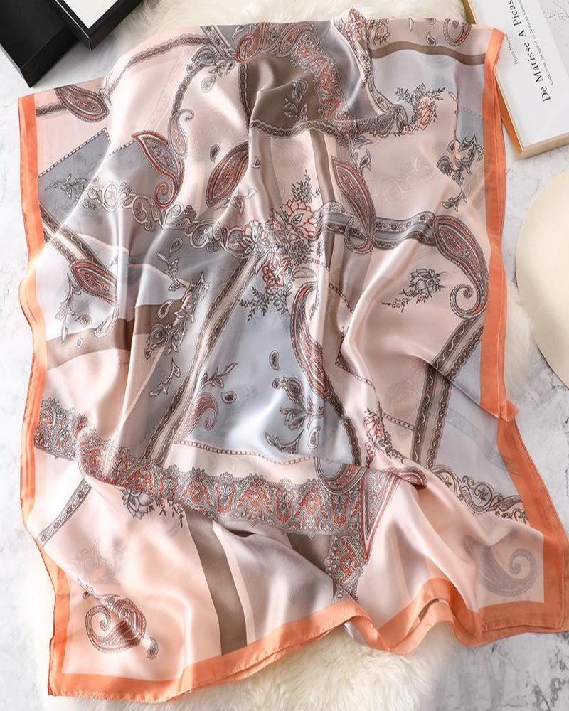 Essense Satin Printed Scarf - Covered Bliss