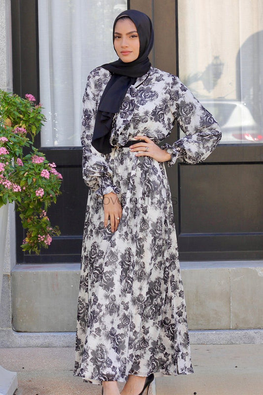 Savannah Maxi Dress – Midnight Garden - Covered Bliss