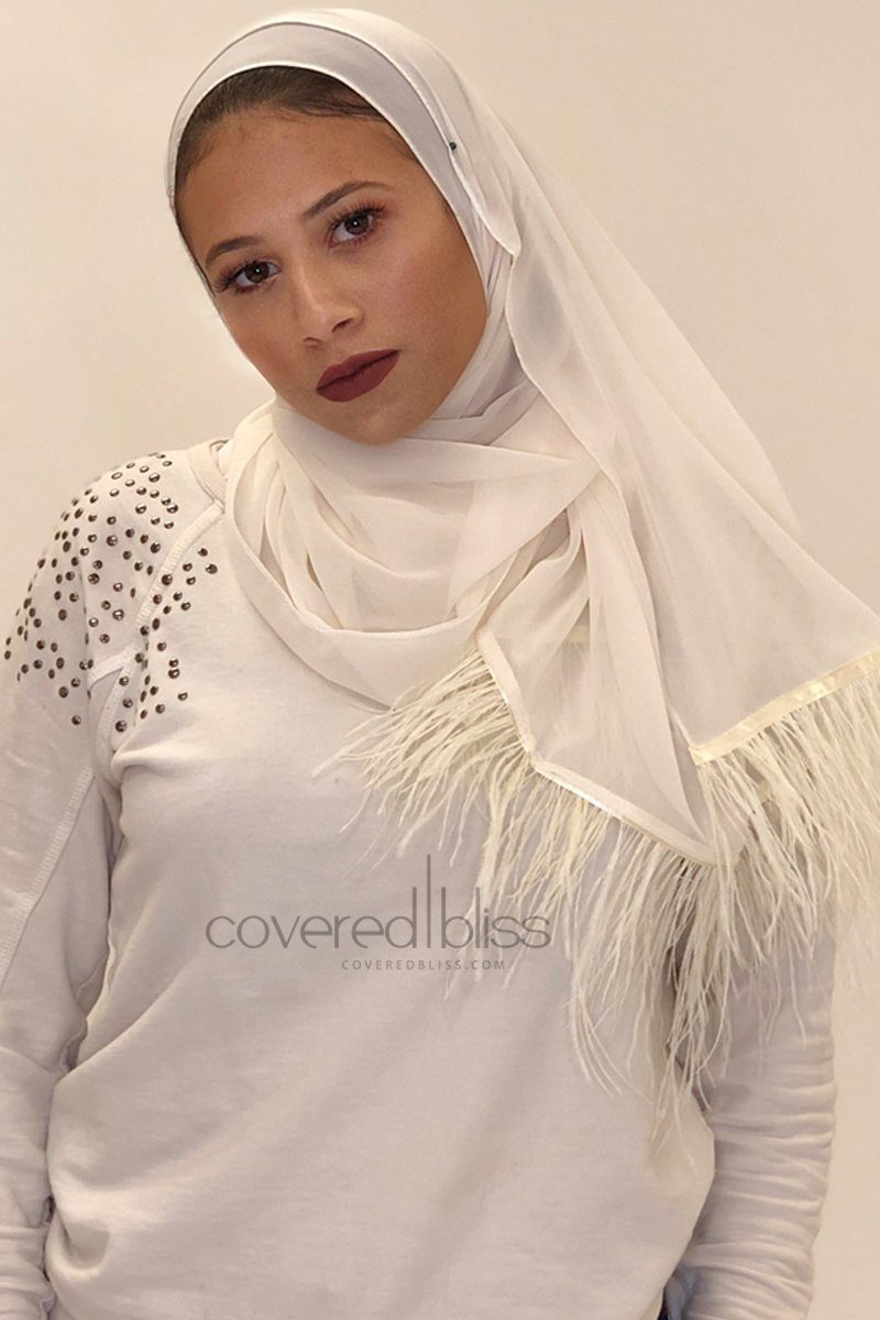Feathery Dove Scarf