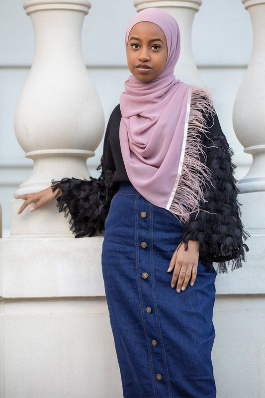 Lorna Denim Skirt Navy - Covered Bliss