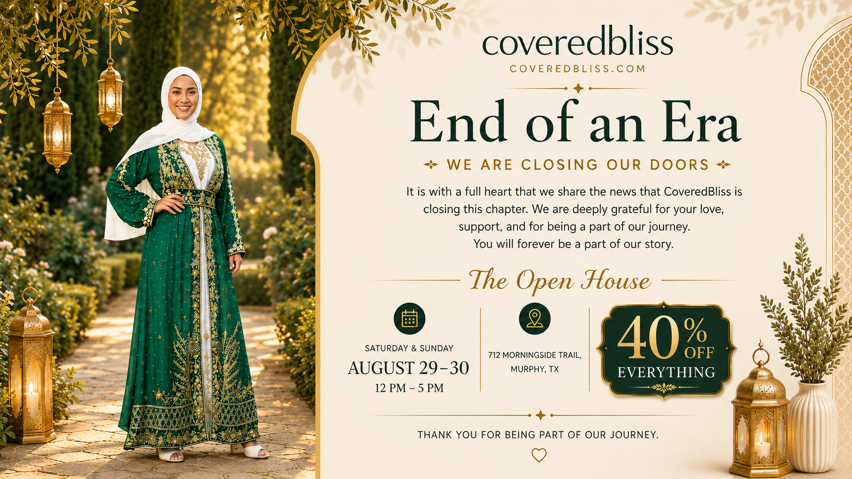 A Letter to My Sisters: After 13 Years, Covered Bliss Is Closing