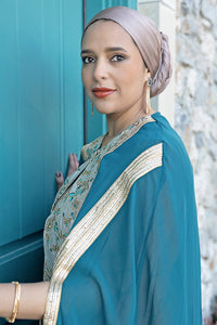 Turquoise Trellis Cape Abaya
