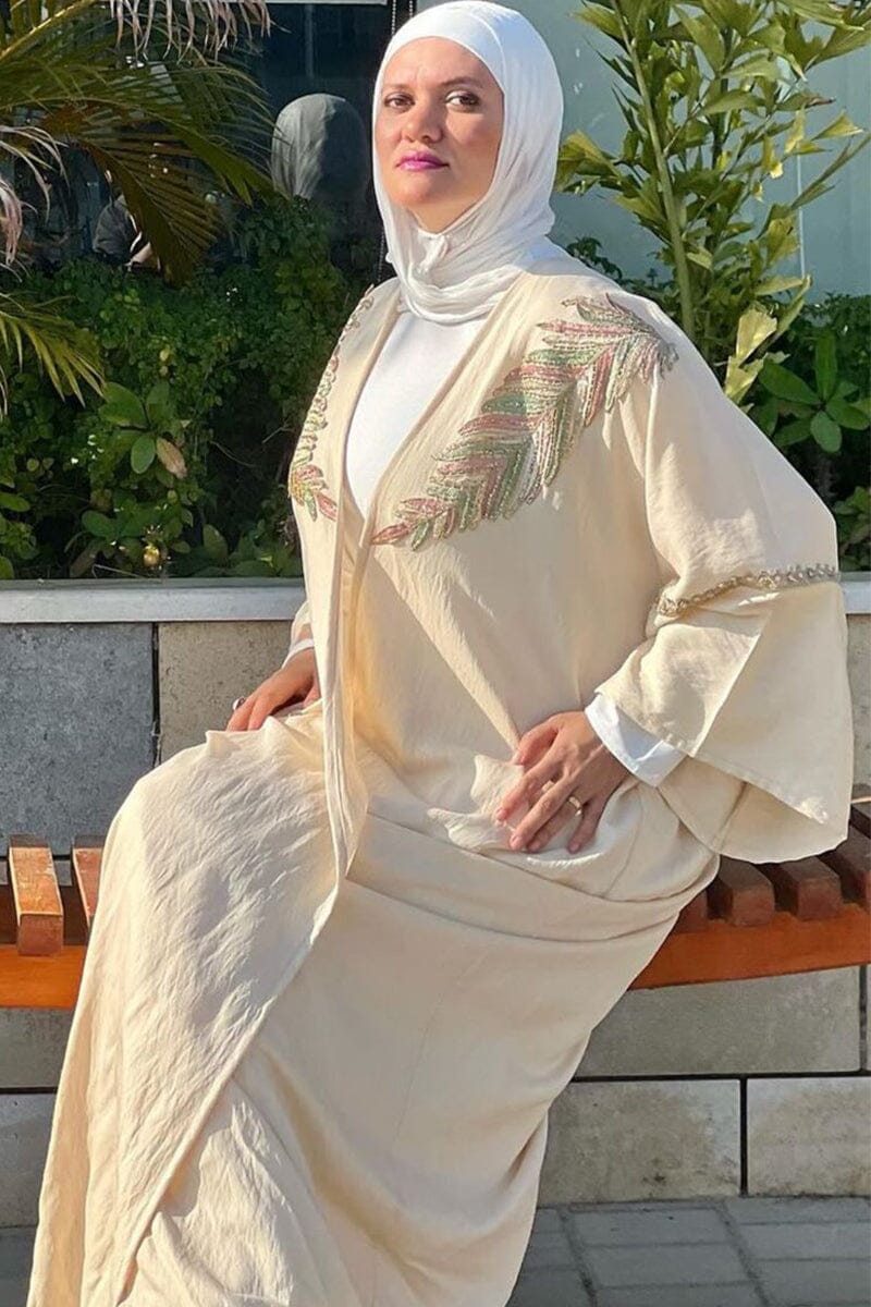 Neutral Elegance Cape Abaya