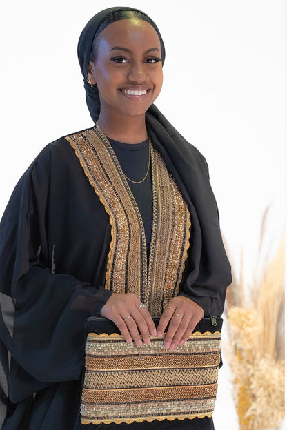 Gilded Cache Cape Abaya