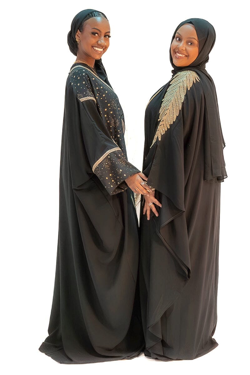 Sapphire Stardust Cape Chiffon Abaya