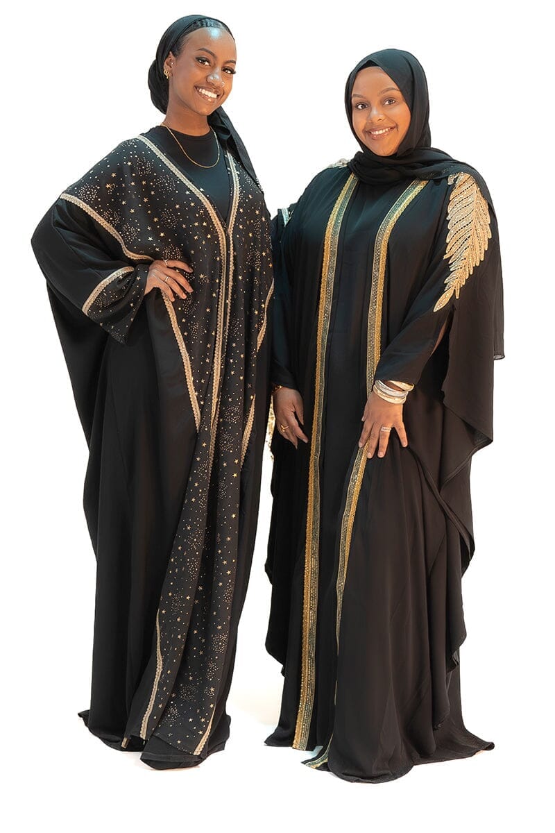 Sapphire Stardust Cape Chiffon Abaya