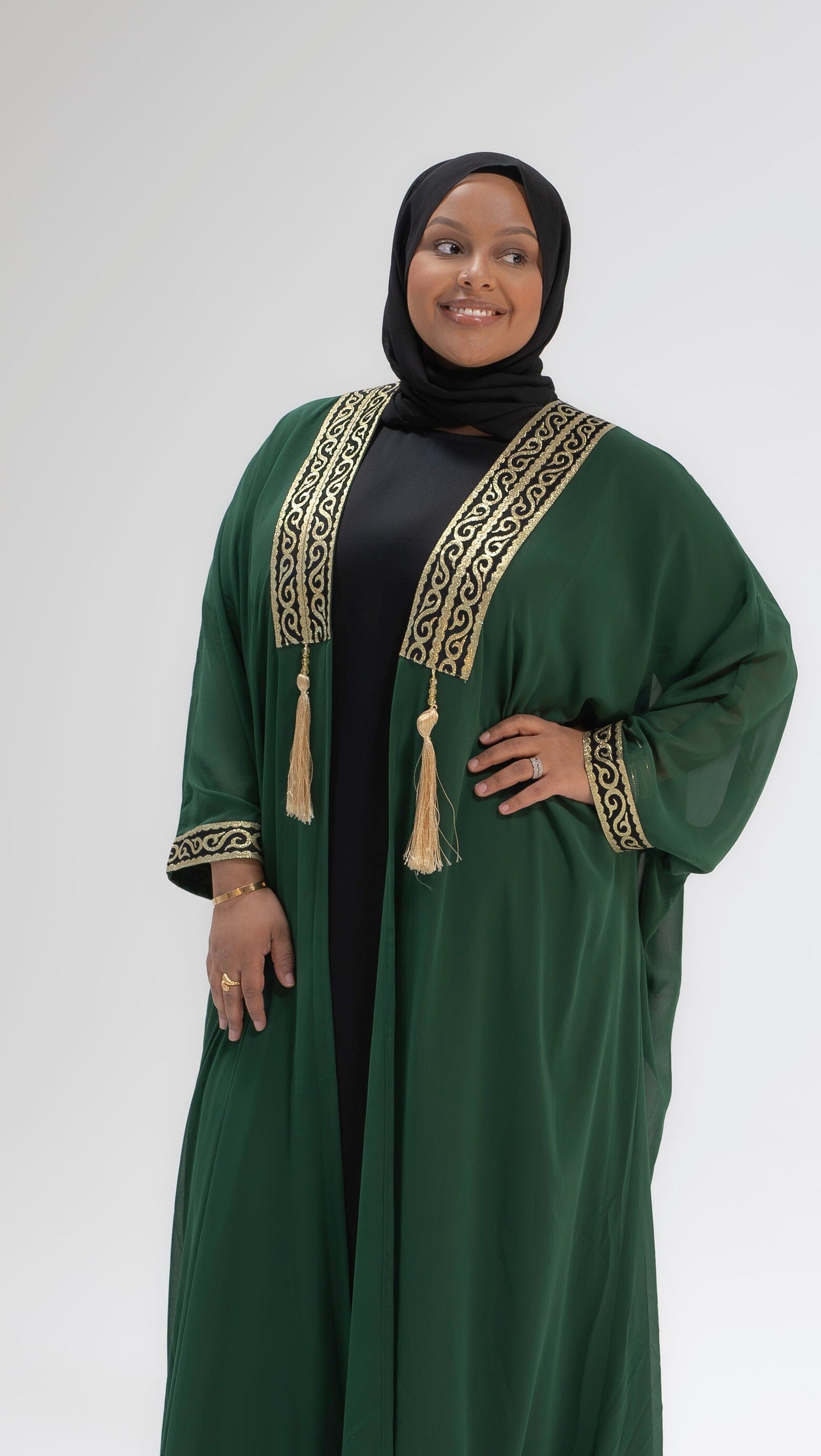 Emerald Enigma Cape Abaya