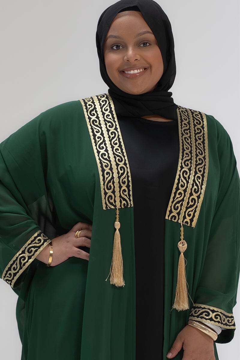 Emerald Enigma Cape Abaya