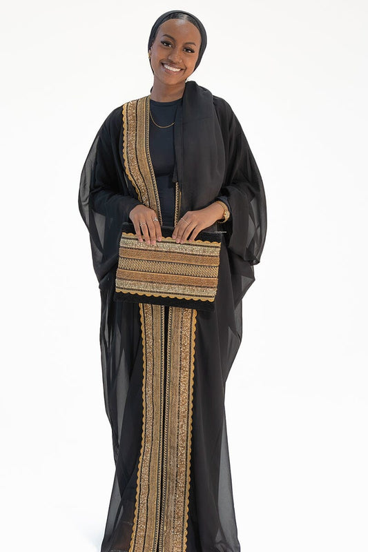 Gilded Cache Cape Abaya