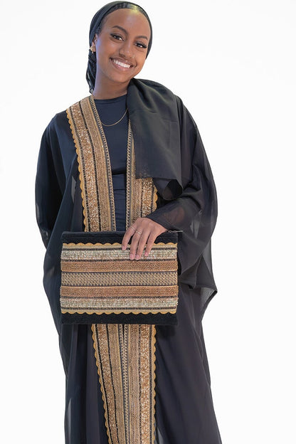 Gilded Cache Cape Abaya