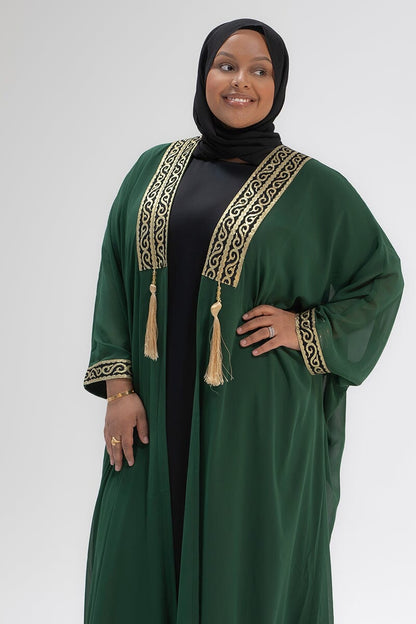 Emerald Enigma Cape Abaya