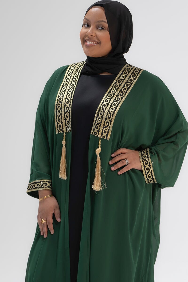 Emerald Enigma Cape Abaya