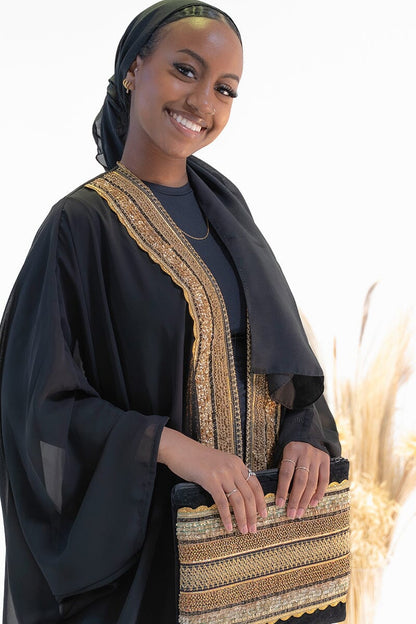 Gilded Cache Cape Abaya