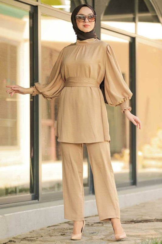 Rahaf Beige Set