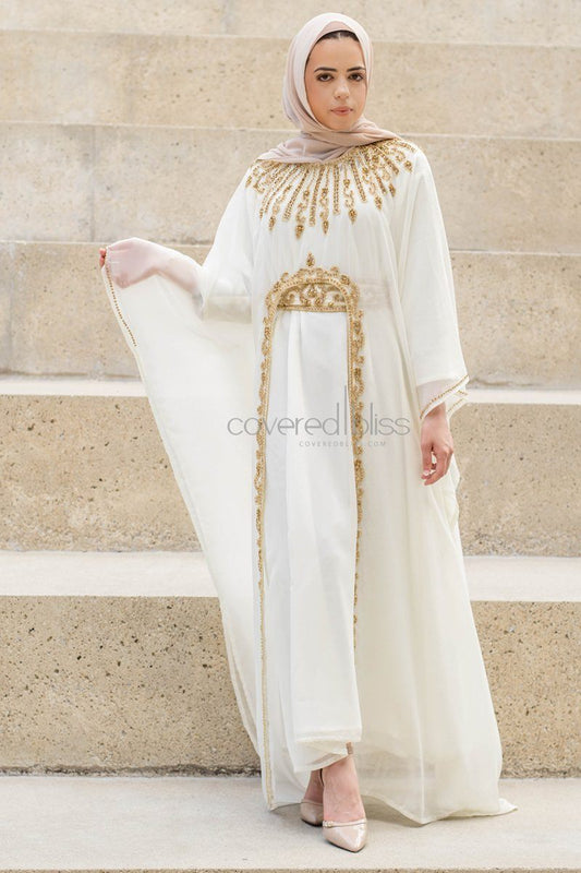 Ariana Gold Embroided Kaftan