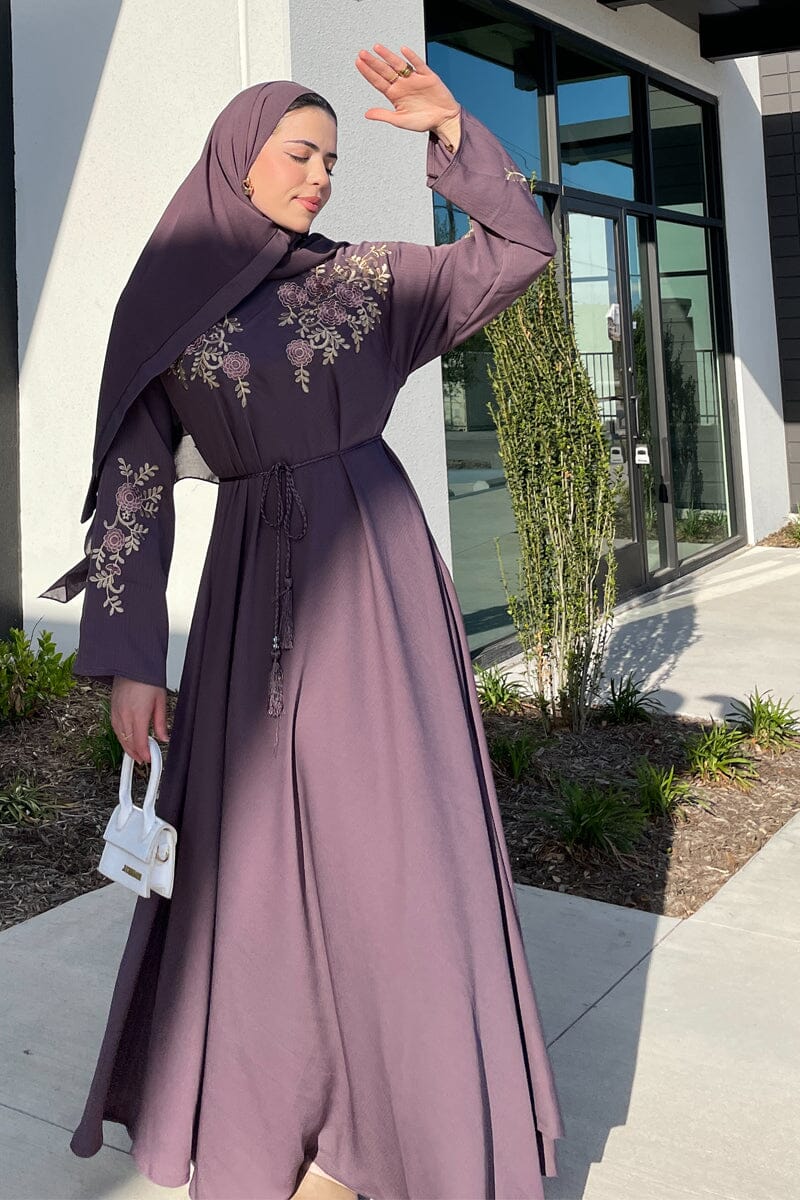 amira fashion dress abaya AMIRA MOCK NECK ABAYA SAGE