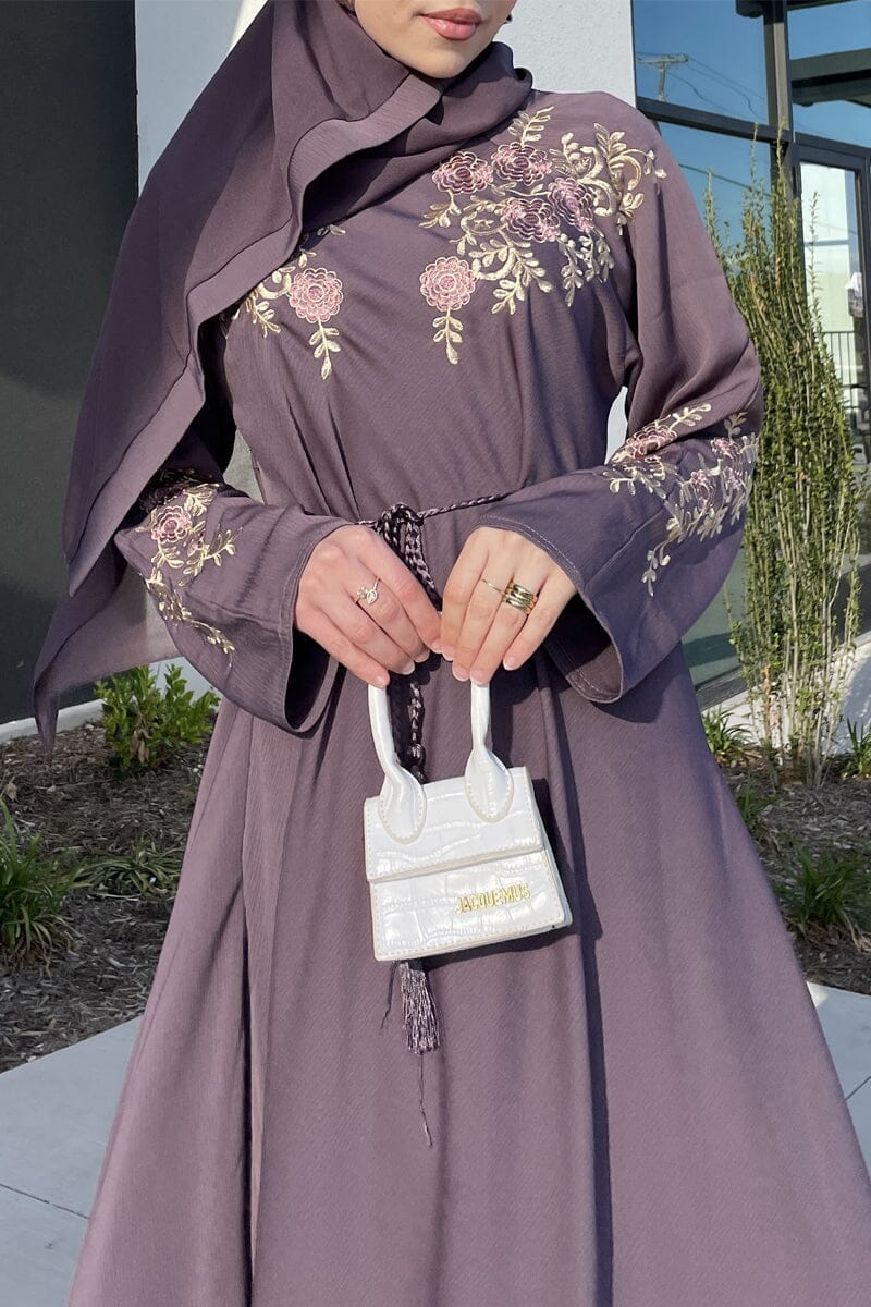 amira fashion dress abaya AMIRA MOCK NECK ABAYA SAGE