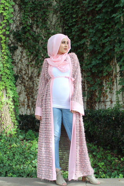 Bubble Abaya with Bubble Gum Sleeves