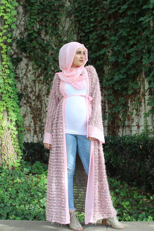 Bubble Abaya with Bubble Gum Sleeves
