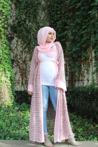 Bubble Abaya with Bubble Gum Sleeves