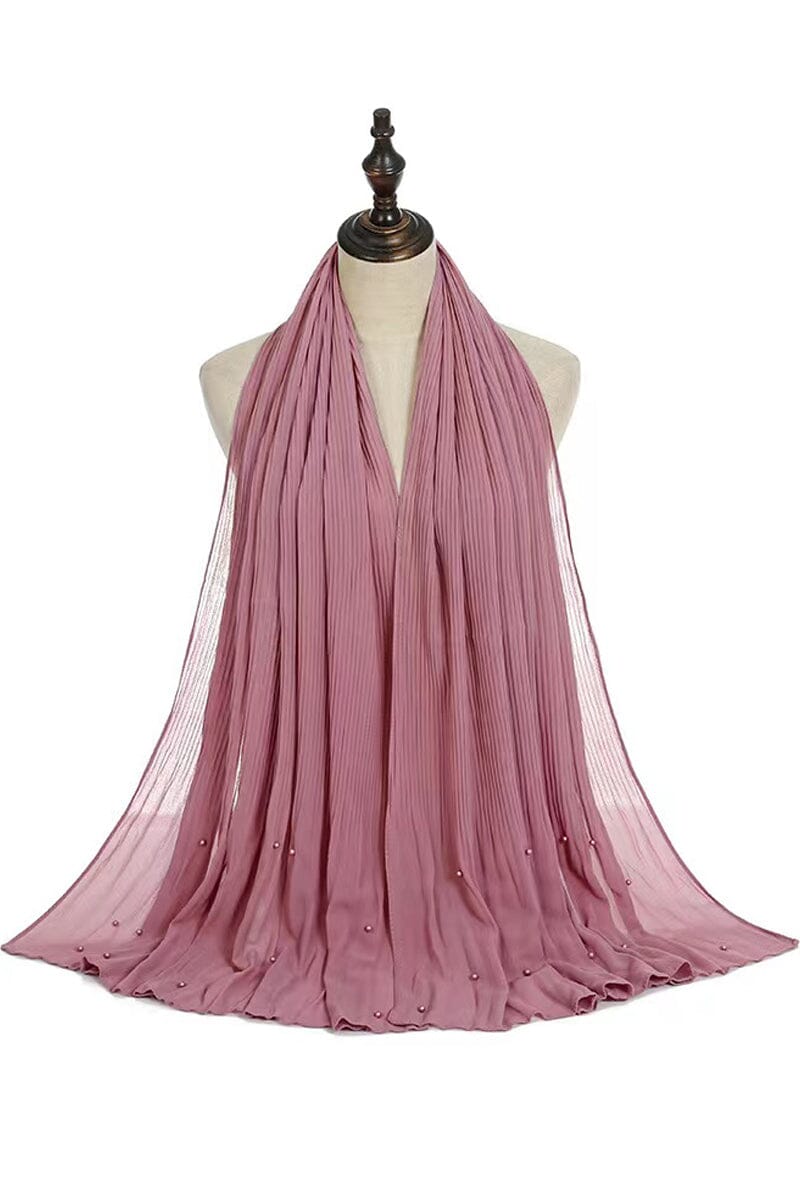 Cascade Pleat Chiffon Scarf