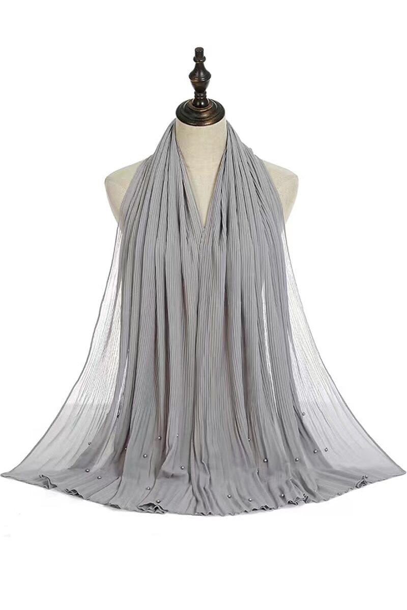 Cascade Pleat Chiffon Scarf