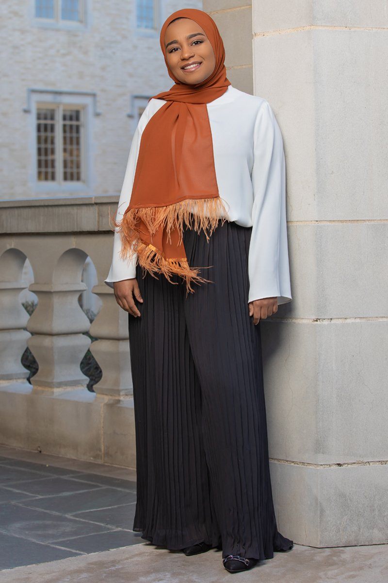 Najah Pleated Chiffon Palazzo Pants Black - Covered Bliss
