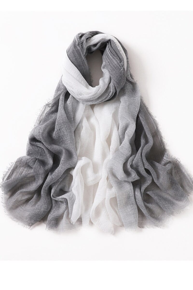 Crinkle Cotton Ombre Scarf