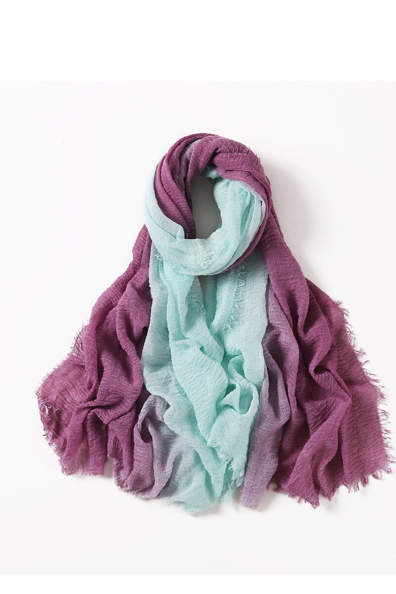 Crinkle Cotton Ombre Scarf