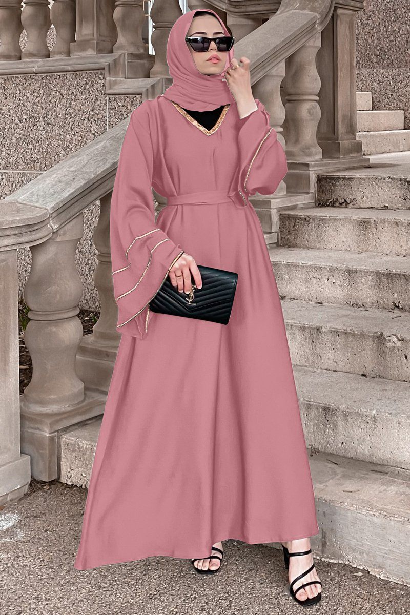 pink abaya dress Madison Abaya in Pink with Pockets Al Shams Abayas