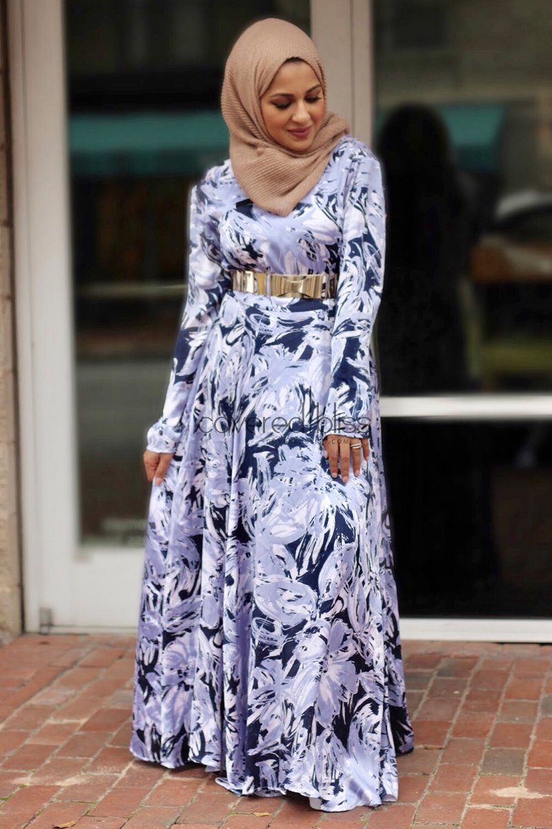 maxi dress hijab style Powder Pink Hijab Maxi Dress 5864PD