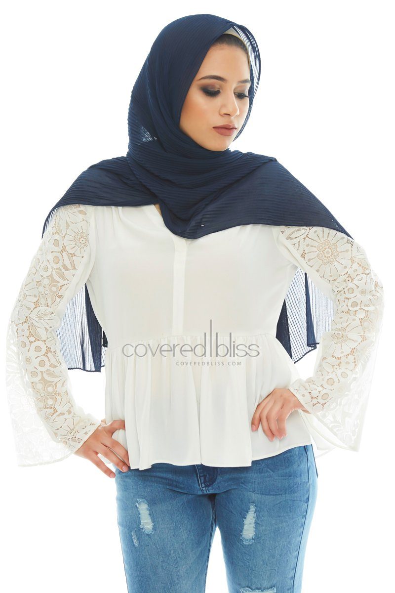 Pleated Chiffon Scarf - Covered Bliss