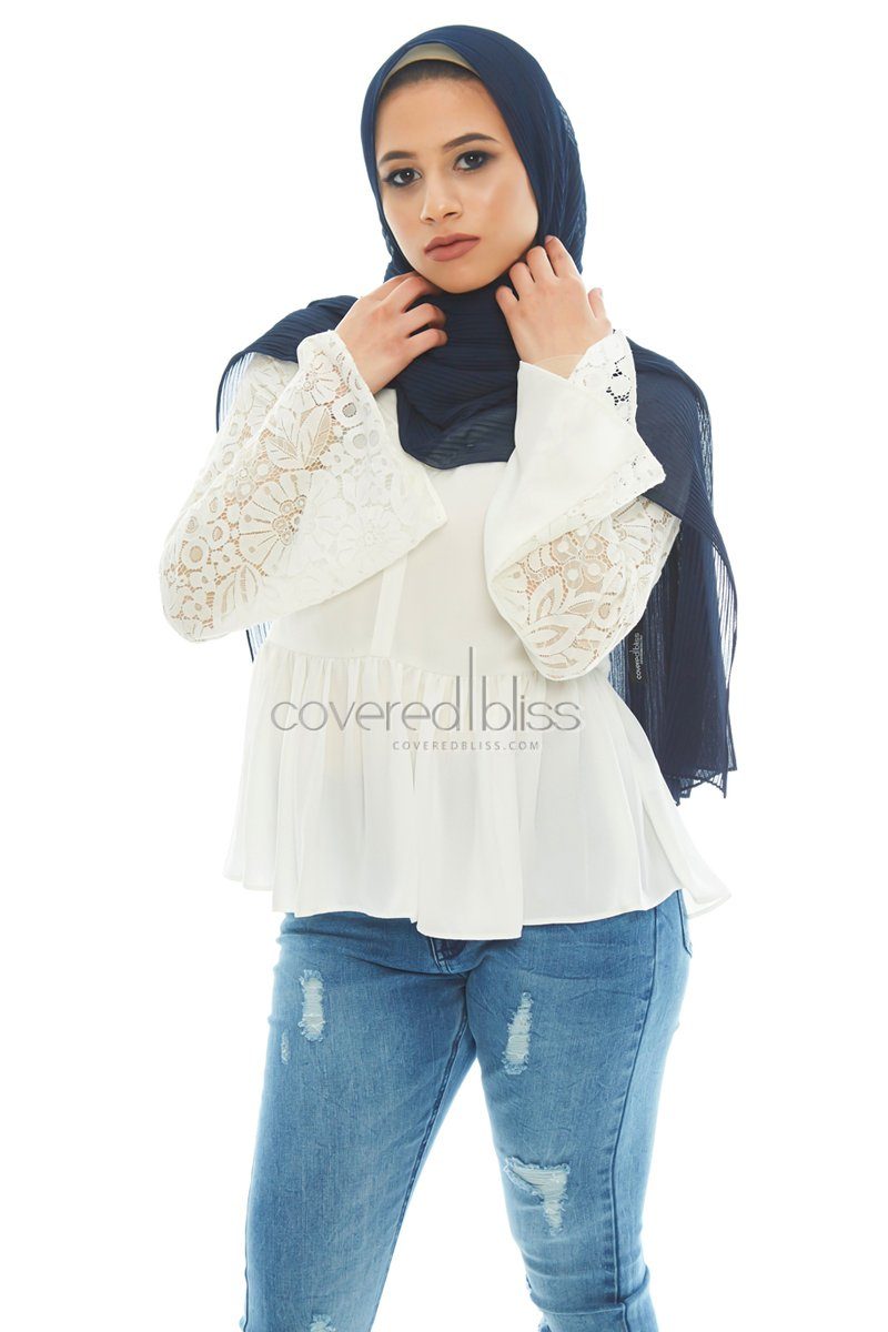 Pleated Chiffon Scarf - Covered Bliss
