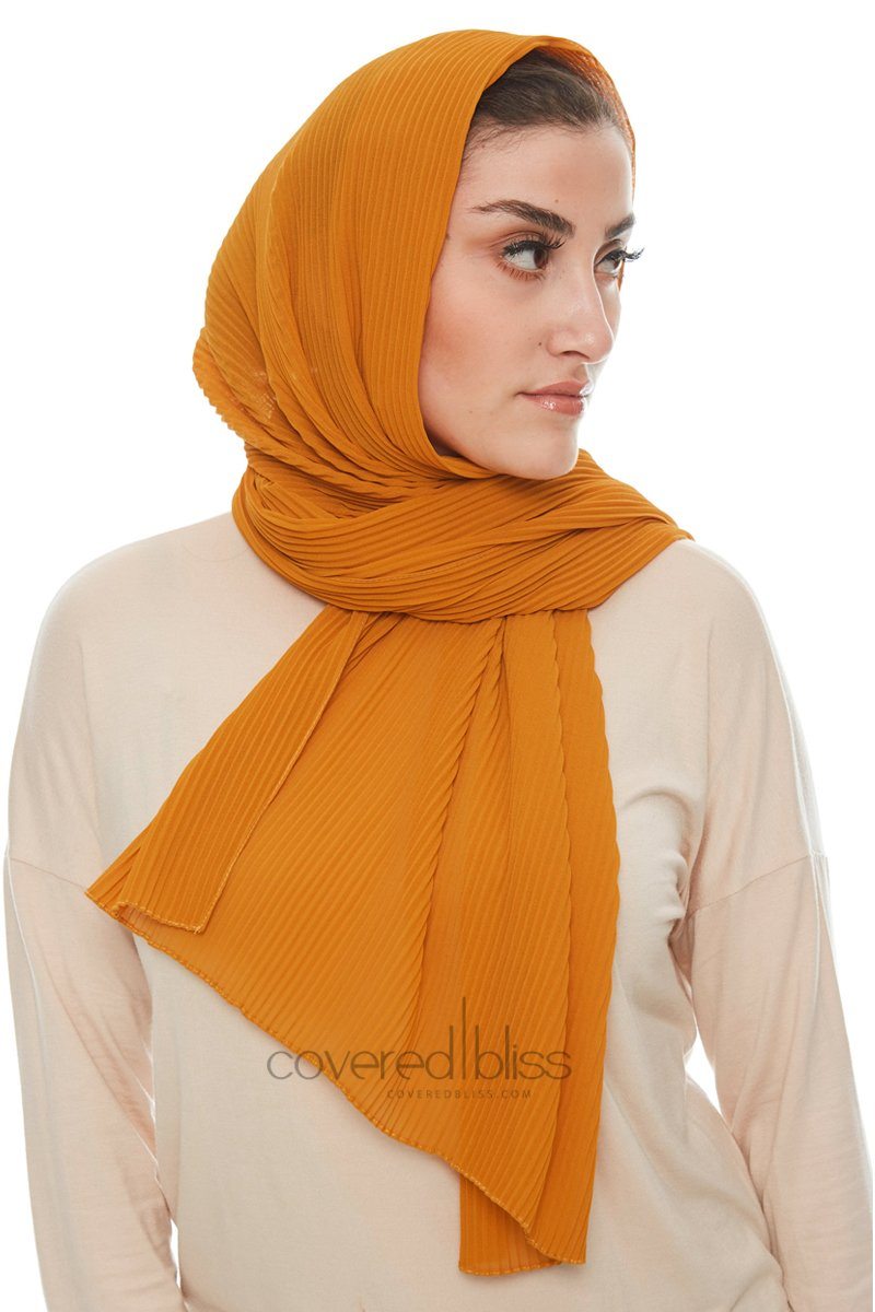 Pleated Chiffon Scarf - Covered Bliss