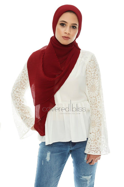 Pleated Chiffon Scarf - Covered Bliss