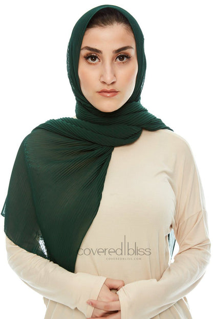 Pleated Chiffon Scarf - Covered Bliss