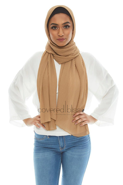 Pleated Chiffon Scarf - Covered Bliss