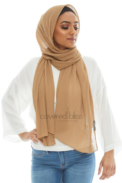 Pleated Chiffon Scarf - Covered Bliss