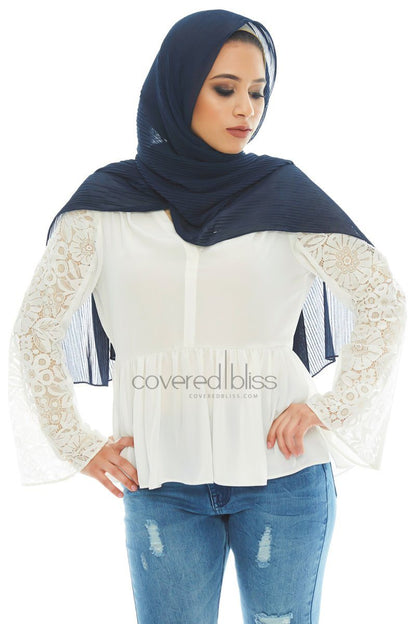 Pleated Chiffon Scarf - Covered Bliss
