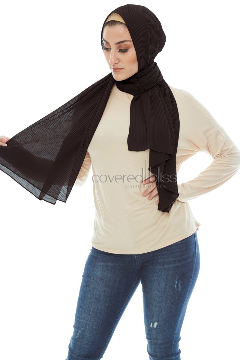 Pleated Chiffon Scarf - Covered Bliss