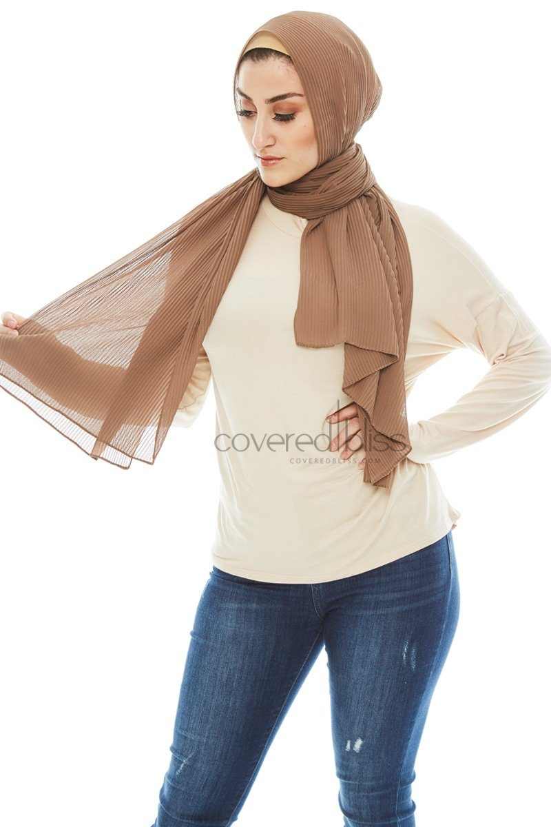 Pleated Chiffon Scarf - Covered Bliss