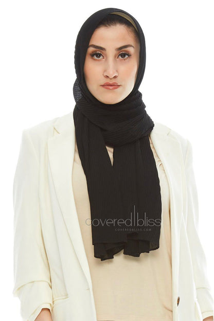 Pleated Chiffon Scarf - Covered Bliss