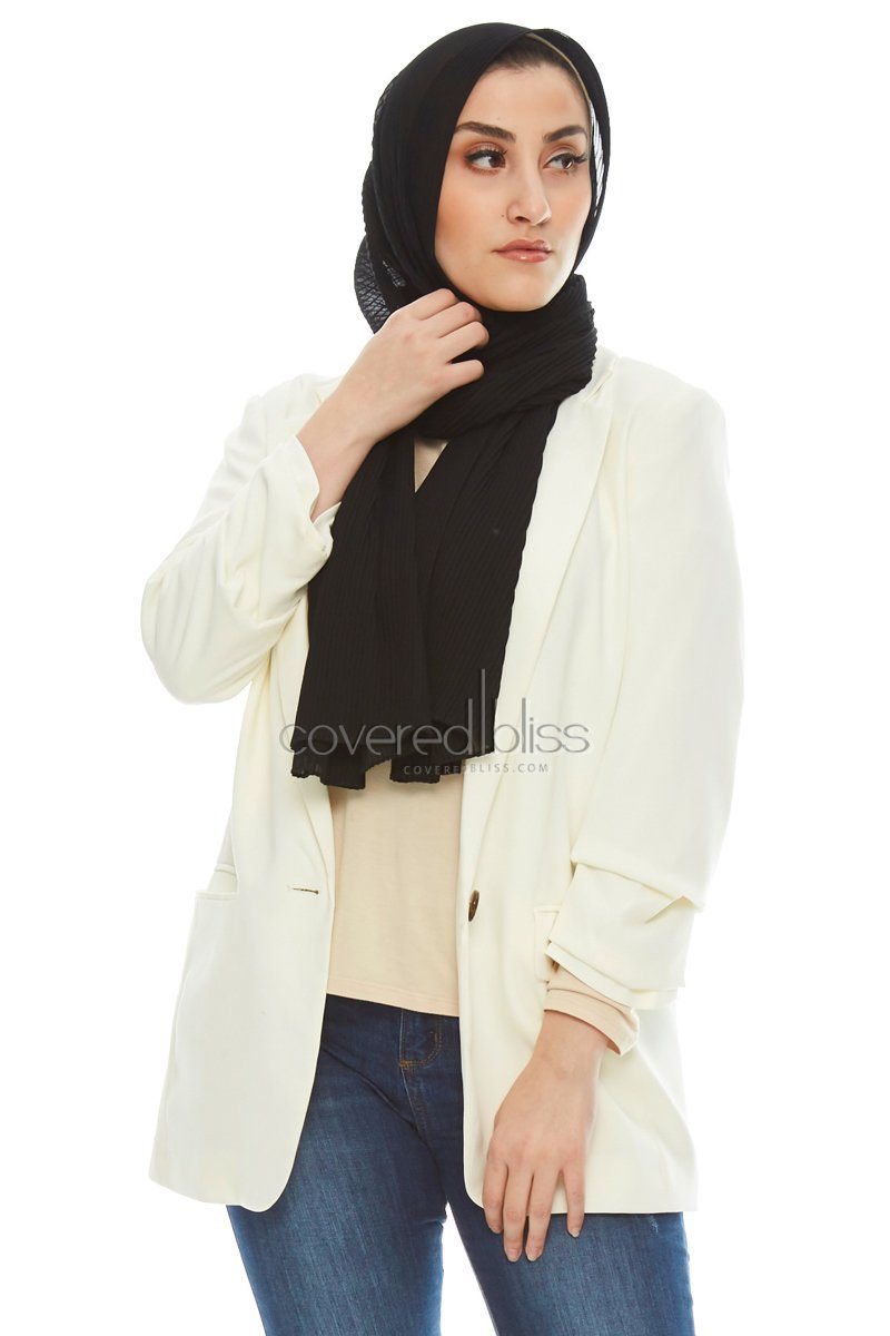 Pleated Chiffon Scarf - Covered Bliss